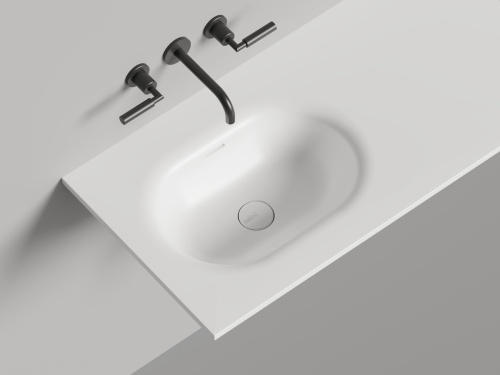 Раковина из искусственного камня S-Stone Salini Onda 1402204MN 200х70 накладная цвет белый - фото 4